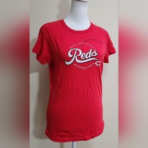Cincinnati Reds GII M Women's Cap Sleeve Tee Shirt 100% Cotton Size M